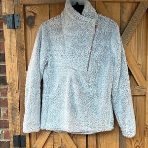 Women’s Balance Collection White Ash Sherpa 1/4 Zip Pullover Small warm/soft